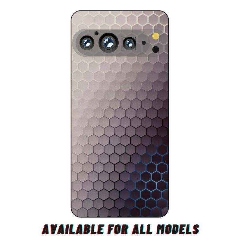 Google Pixel 9 Pro XL 3D Emboss Honeycomb Pattern Back Skin Wrap