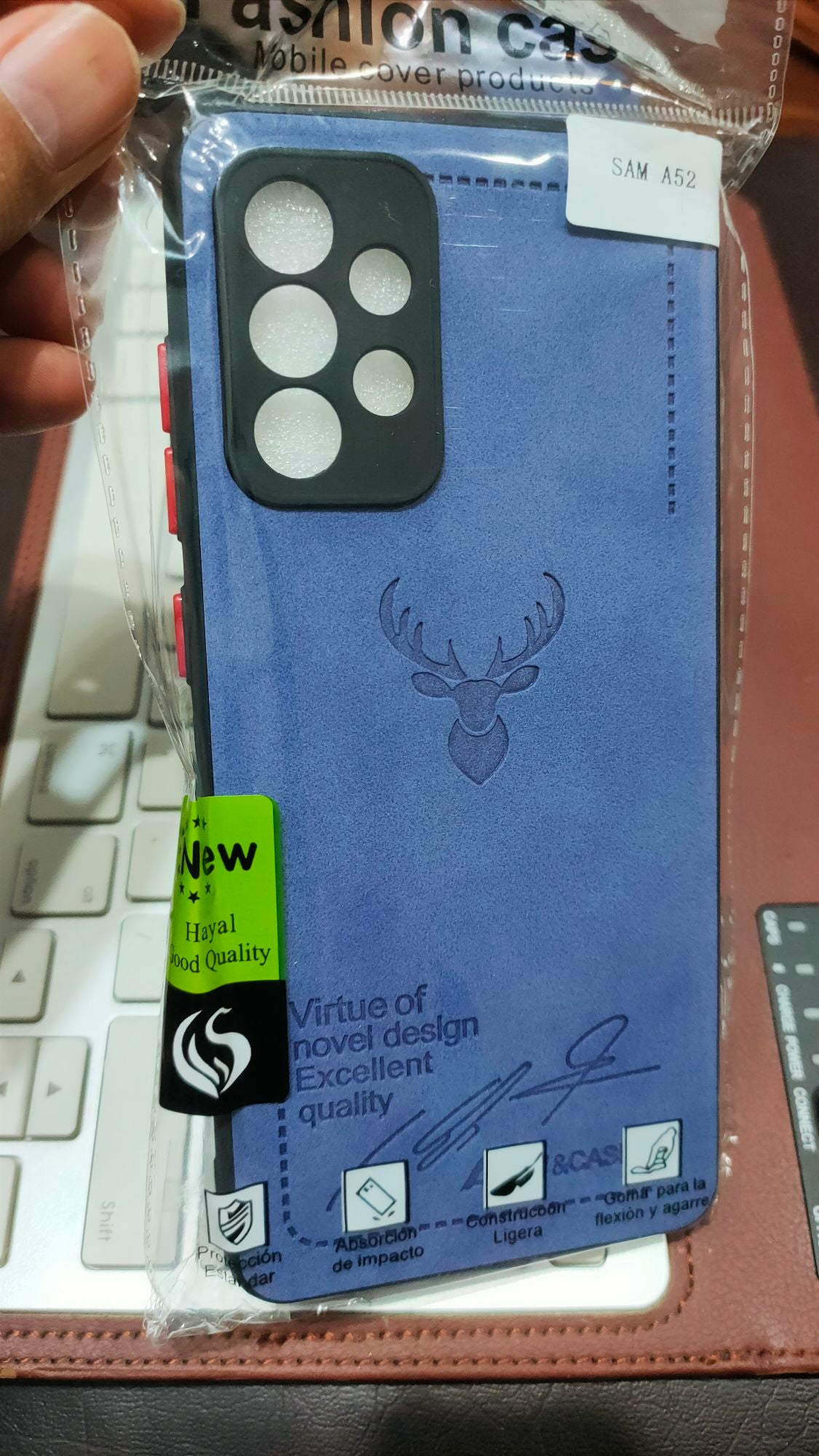 Samsung A52 Premium Quality PU Leather Camera Protection Back Cover