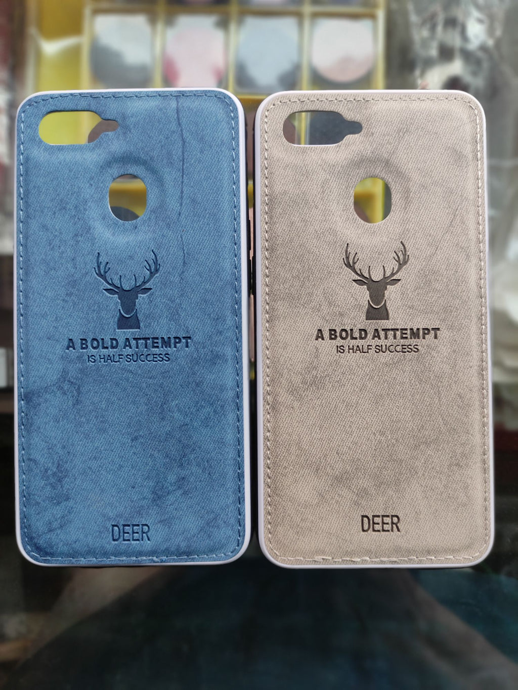 Oppo A7 Soft Deer Fabric Cloth back cover