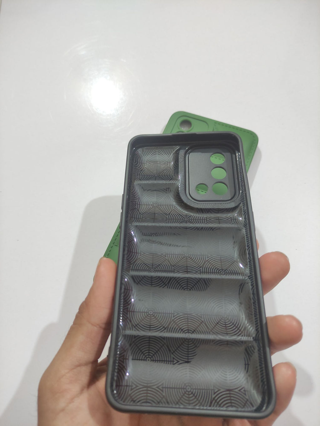 Oppo F19 Soft Silicone Puffer Back Cover