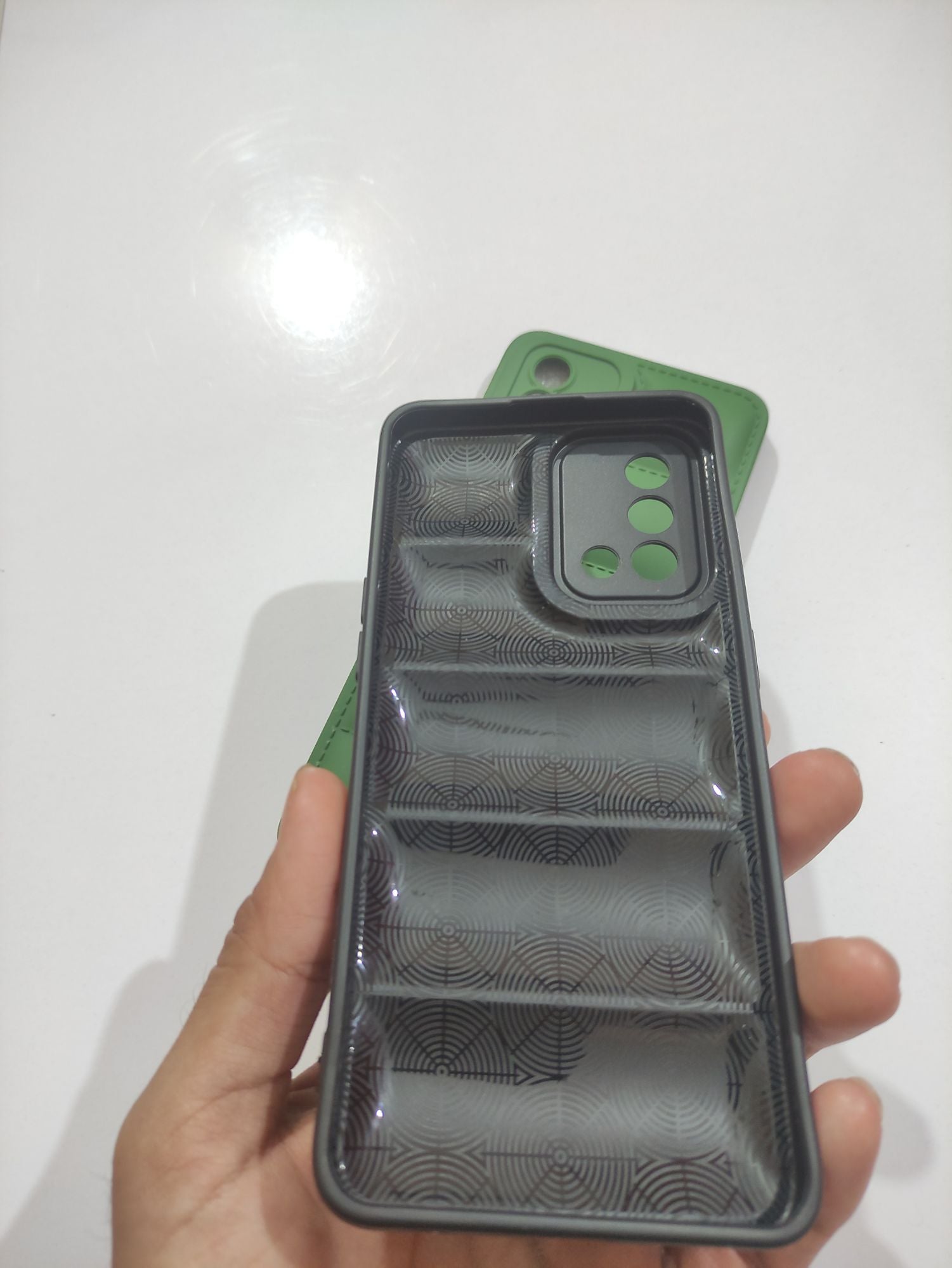 Oppo F19 Soft Silicone Puffer Back Cover