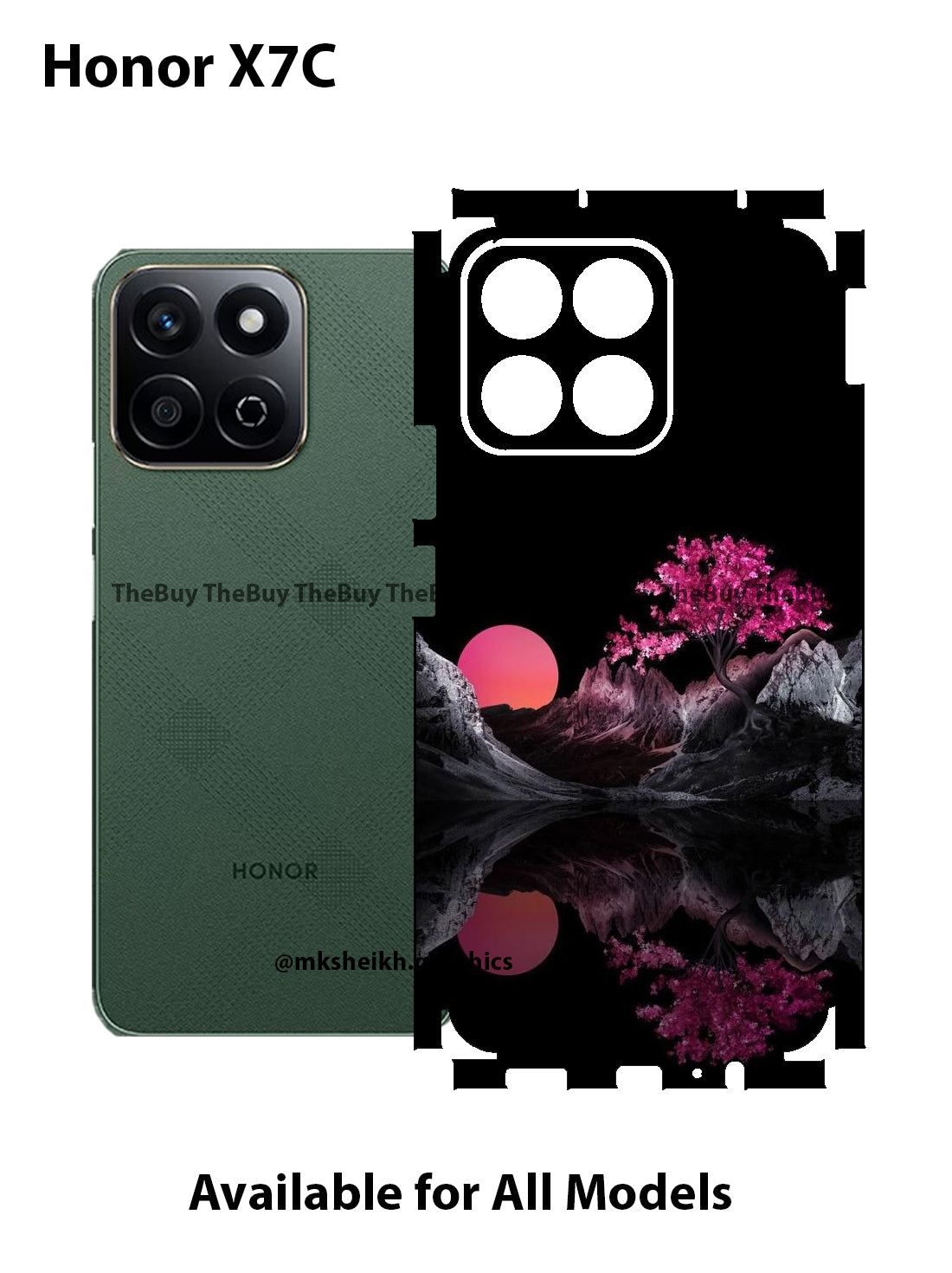 Honor X7C Full Body Skin Wrap