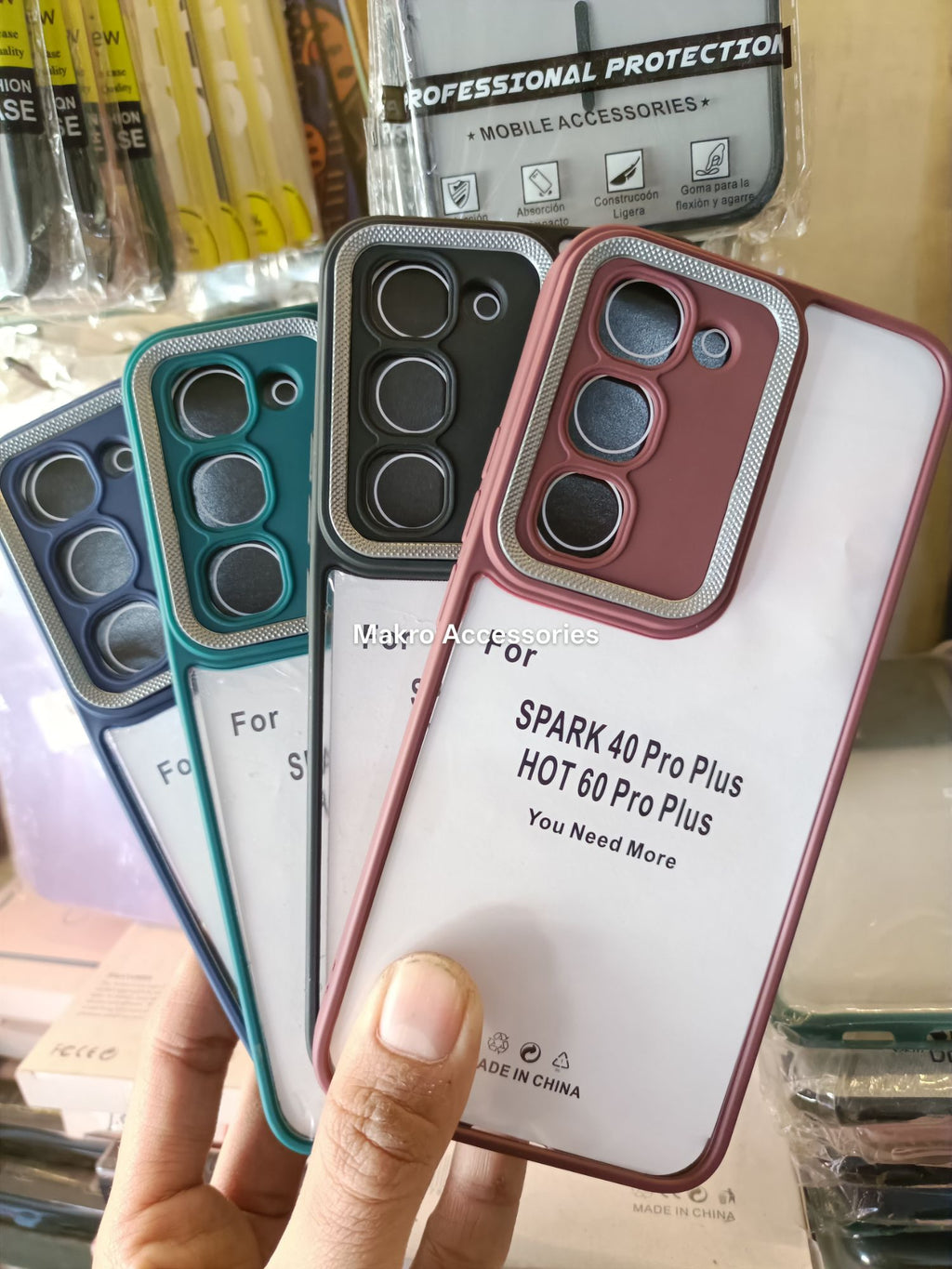 Tecno Spark 40 Pro Plus/Infinix Hot 60 Pro Plus Clear HD Anti-yellow Soft Silicone Edges Camera Protection Back Cover