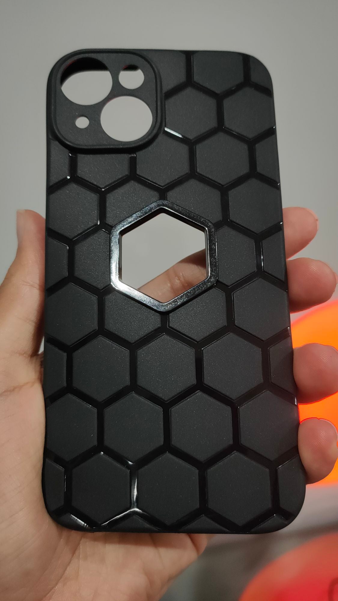 iPhone 13/iPhone 14 (6.1) Camera Protection Logo Hole Silicone Back Case Cover