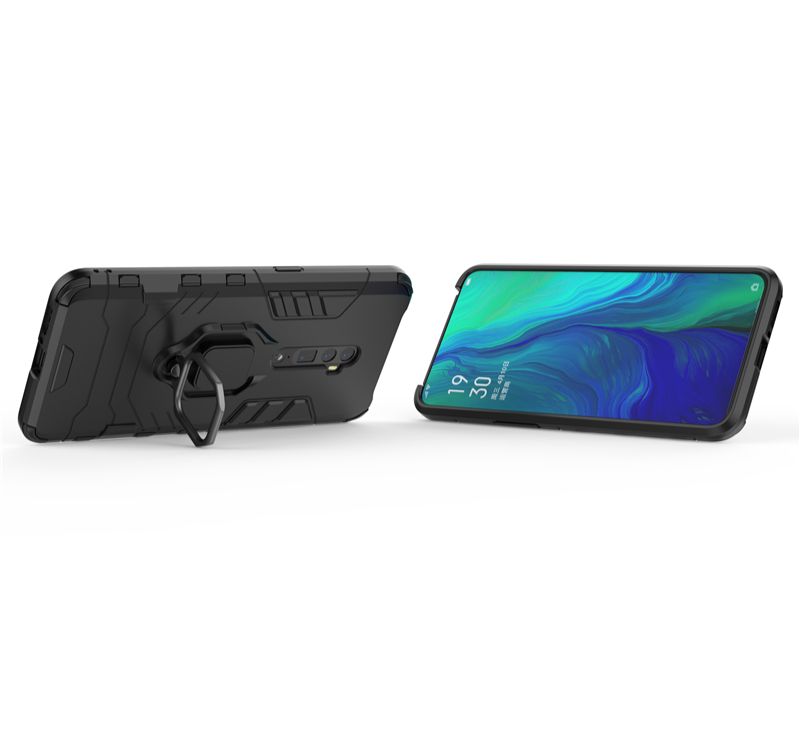 Oppo Reno 10x Zoom Shockproof Dual Layer Metal Ring Back Cover