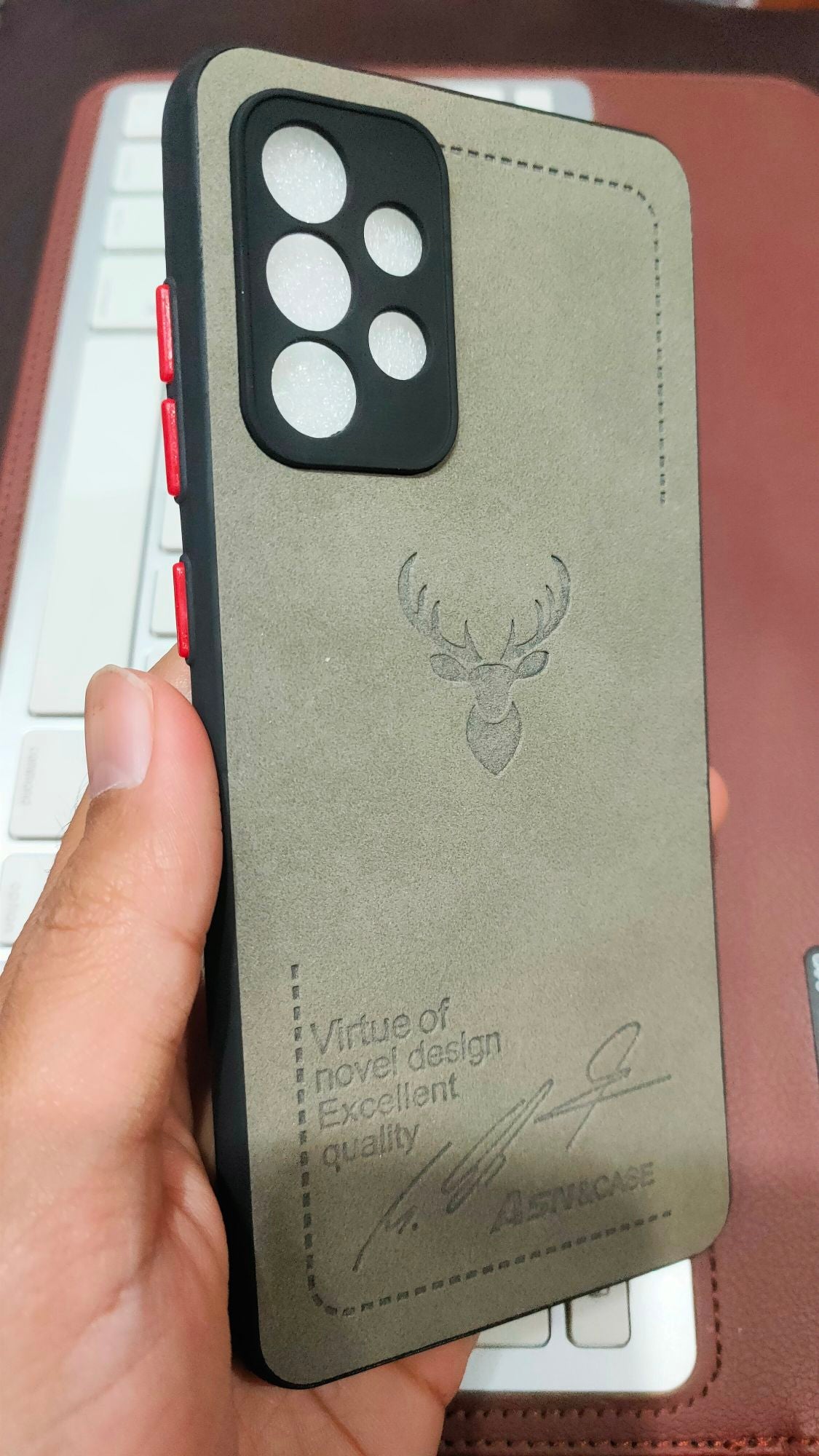 Samsung A52 Premium Quality PU Leather Camera Protection Back Cover