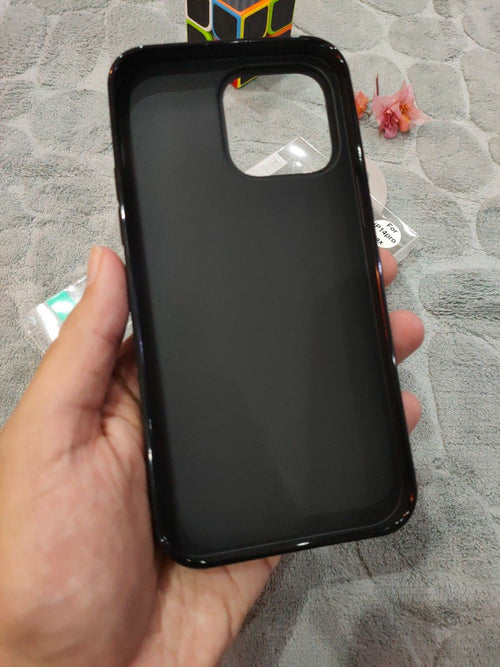 EOURO iPhone 14 Pro Max Matte Black Camera Protection Silicone Case