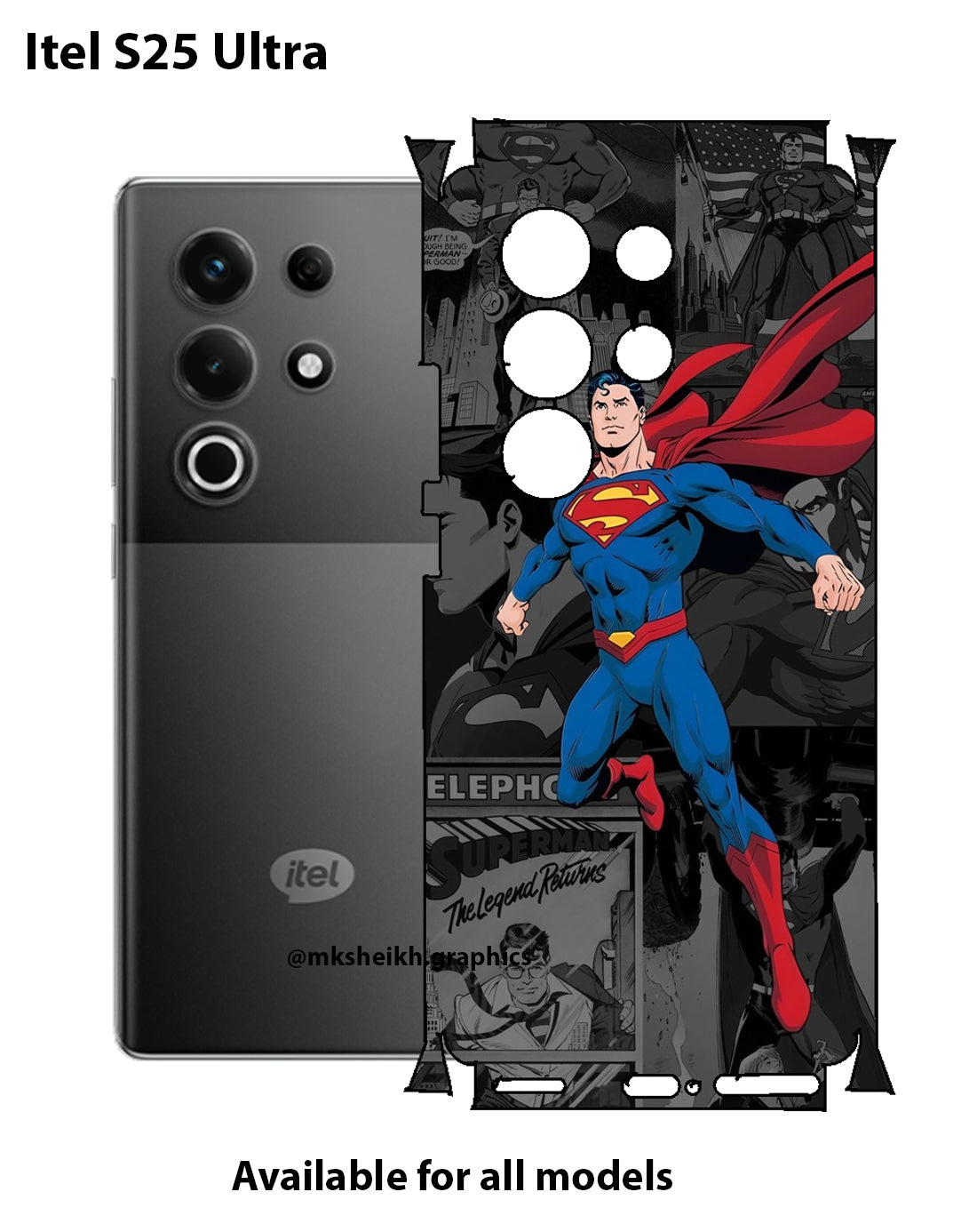 Itel S25 Ultra Premium Quality Full Body Skin Wrap