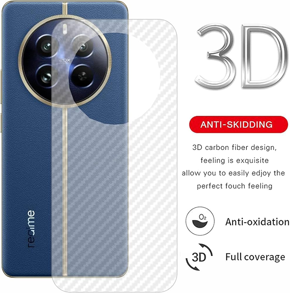 Realme 12 Series Premium Quality Clear Carbon Fiber Back Sheet