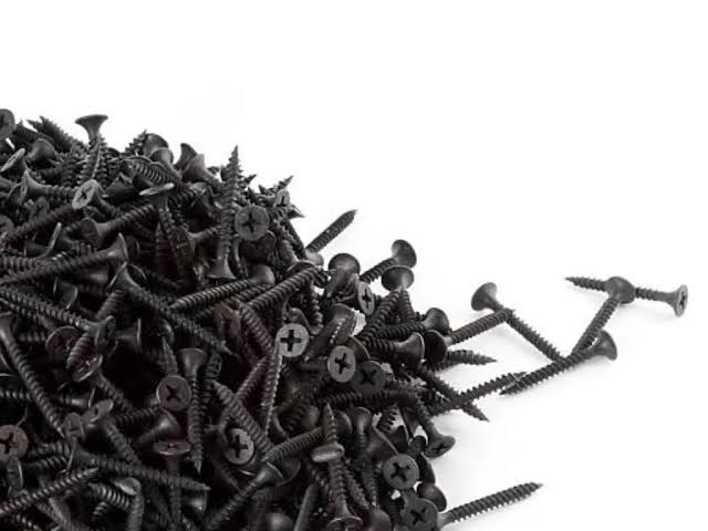 Black Screws Flat Head Drywall Fasteners Fine Quality Sharp Point