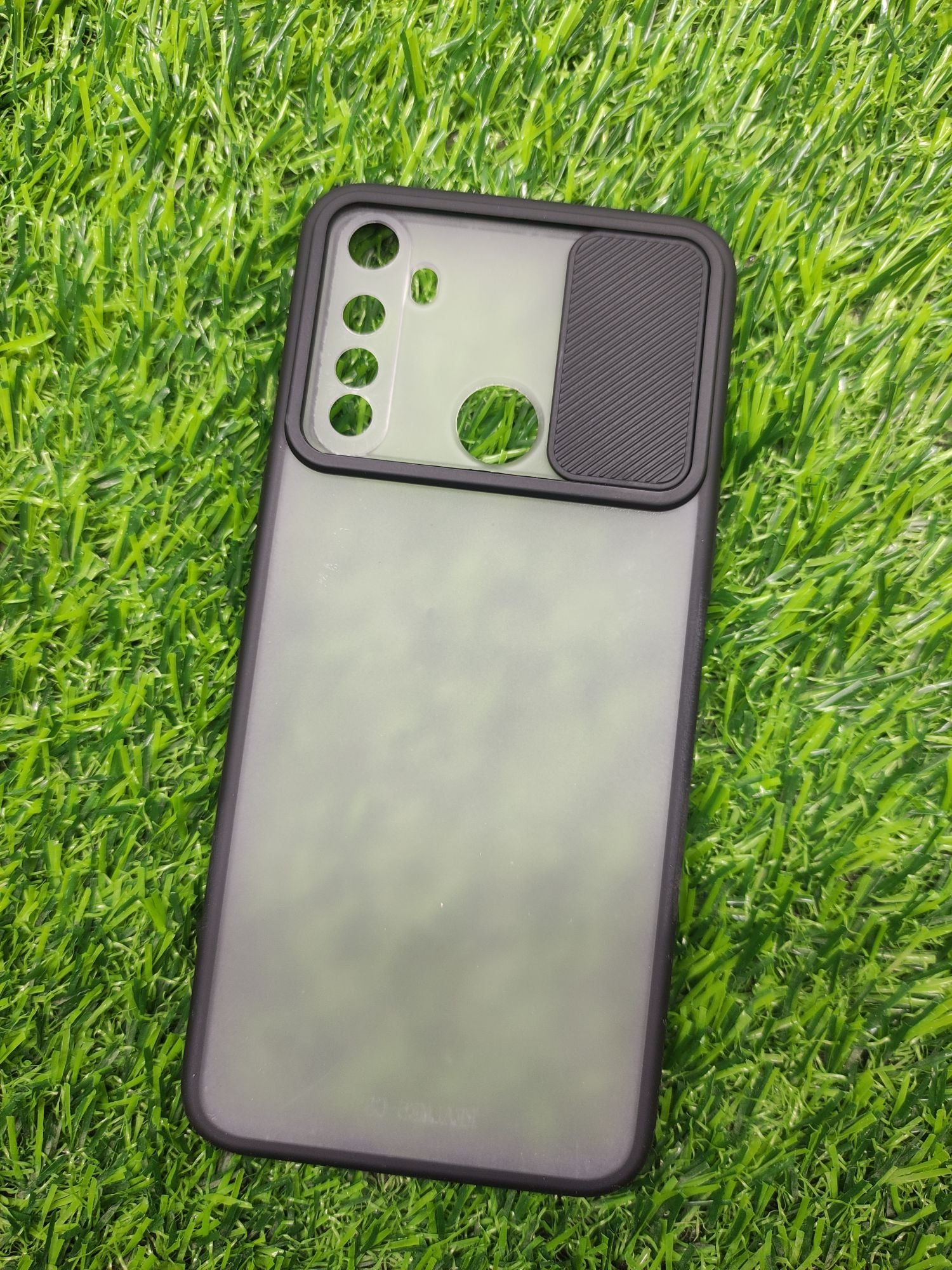 Real me 5 Matt Translucent Camera Slider Back cover