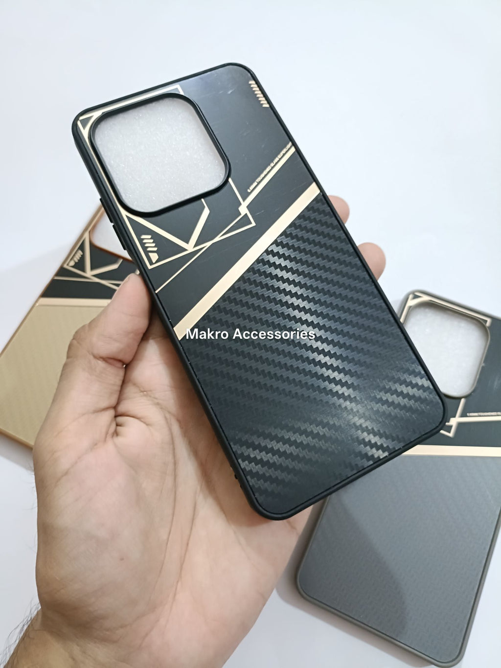 Tecno Spark 10C  Premium Quality Carbon Fiber Prism Pulse back cover
