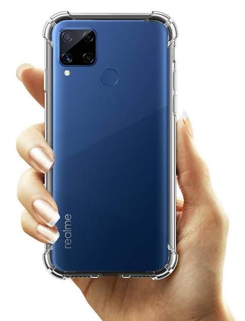 Realme C15 Soft TPU Clear Transparent Corner Protection Back Cover