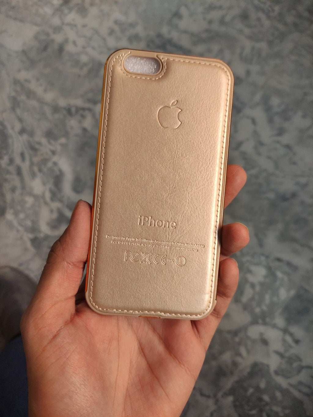 iPhone 6/6s Soft Premium Leather Aluminium Frame Back Cover