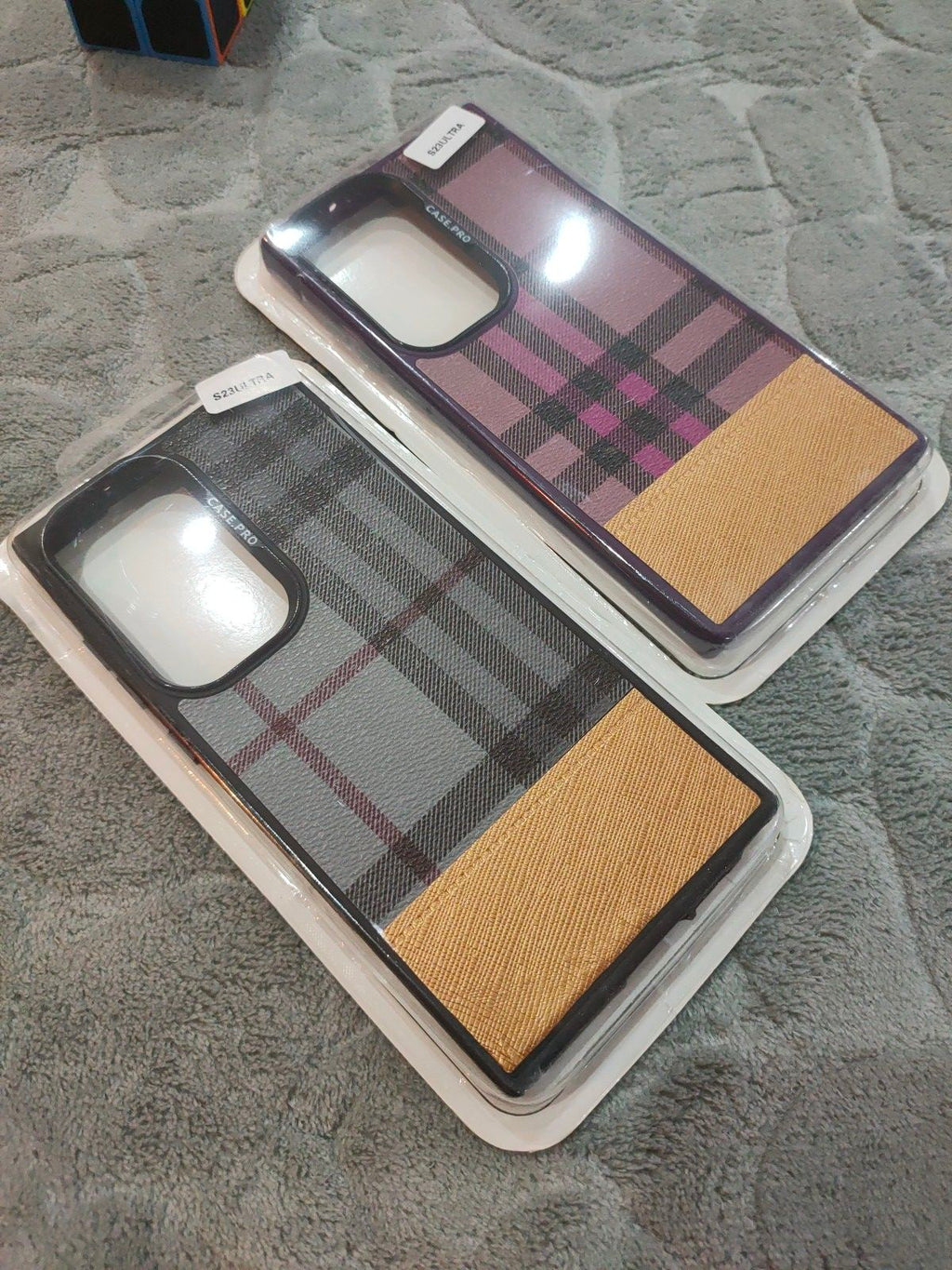 CASEPRO Samsung S23 Ultra PU Dual Tone Leather Back Case