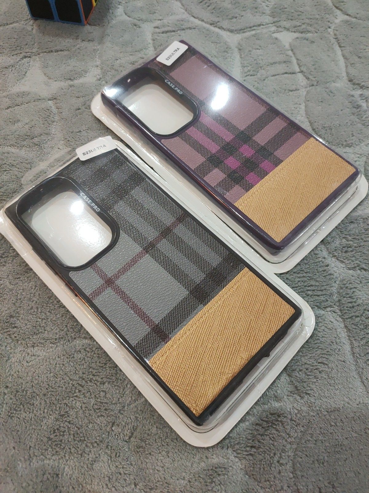 CASEPRO Samsung S23 Ultra PU Dual Tone Leather Back Case