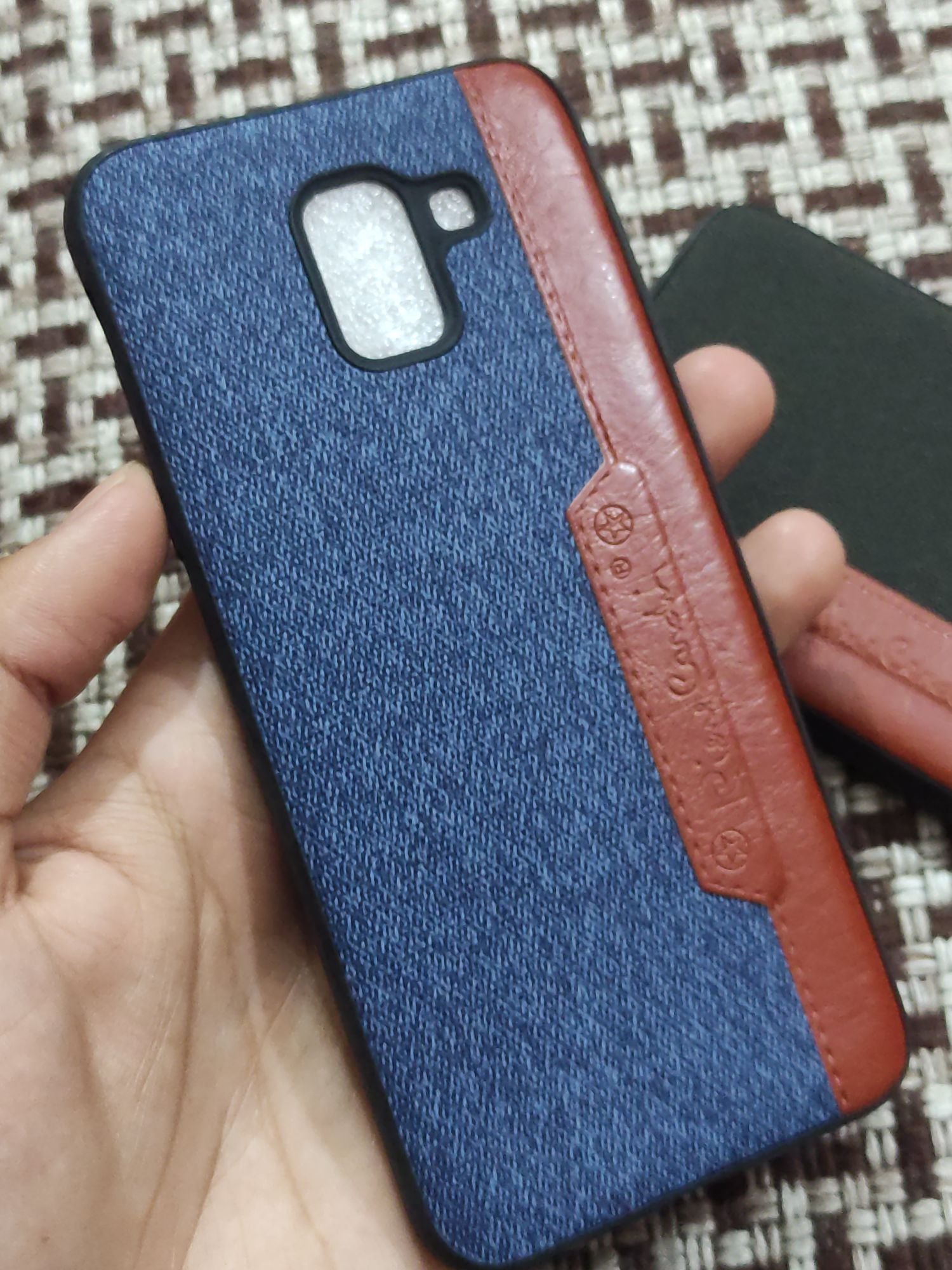 Samsung J6 Soft Leather Cloth back cover