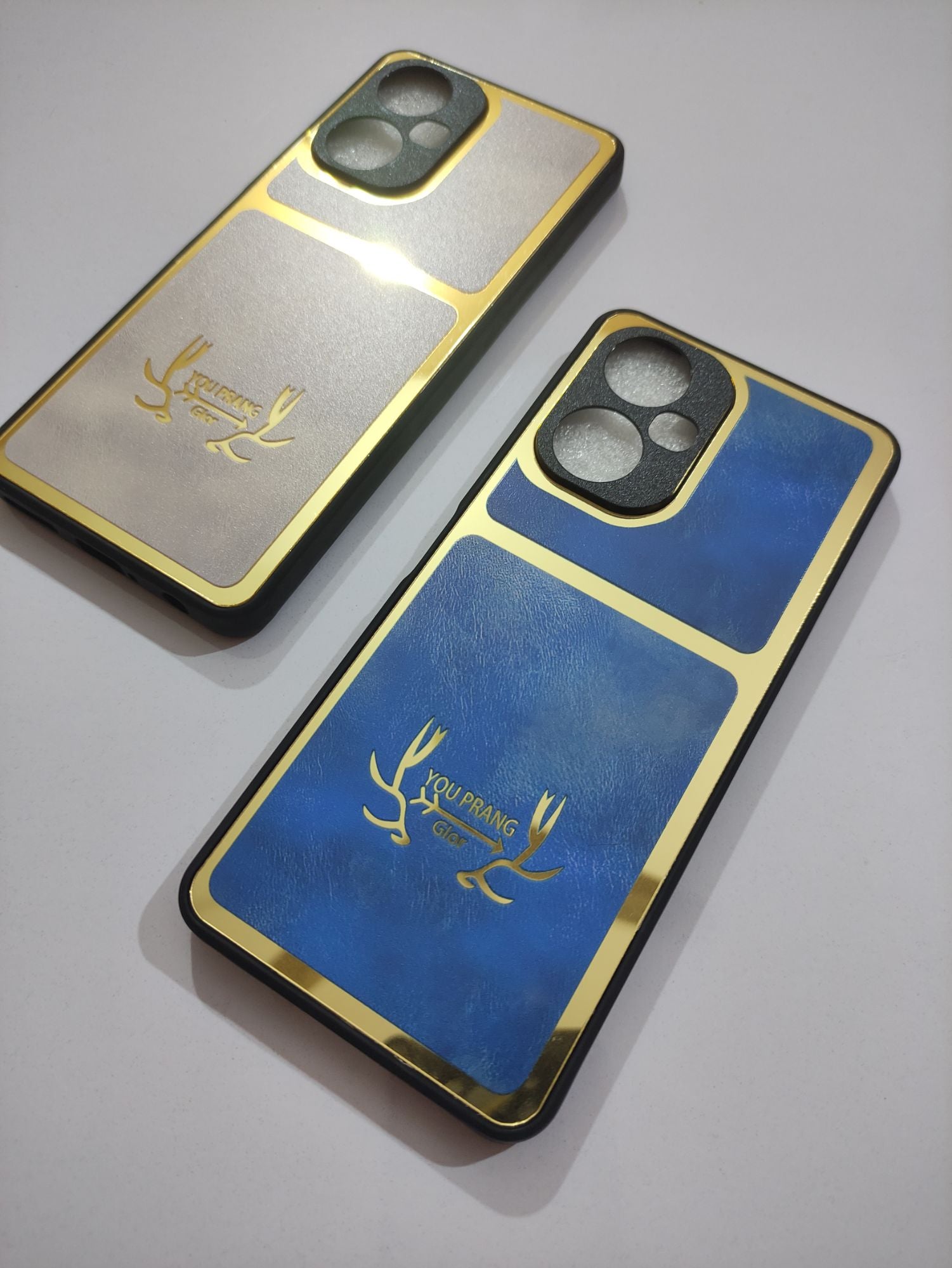 Tecno Camon 19 PU Golden Stripe Design Back Cover