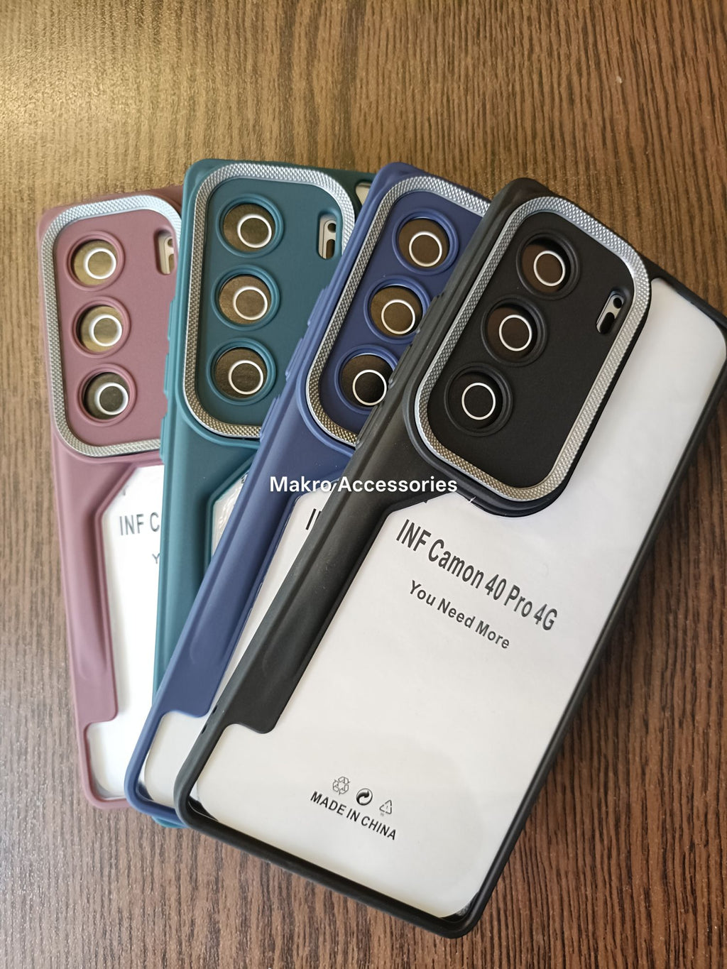 Infinix Camon 40 Pro 4G Clear HD Anti-yellow Soft Silicone Edges Camera Protection Back Cover