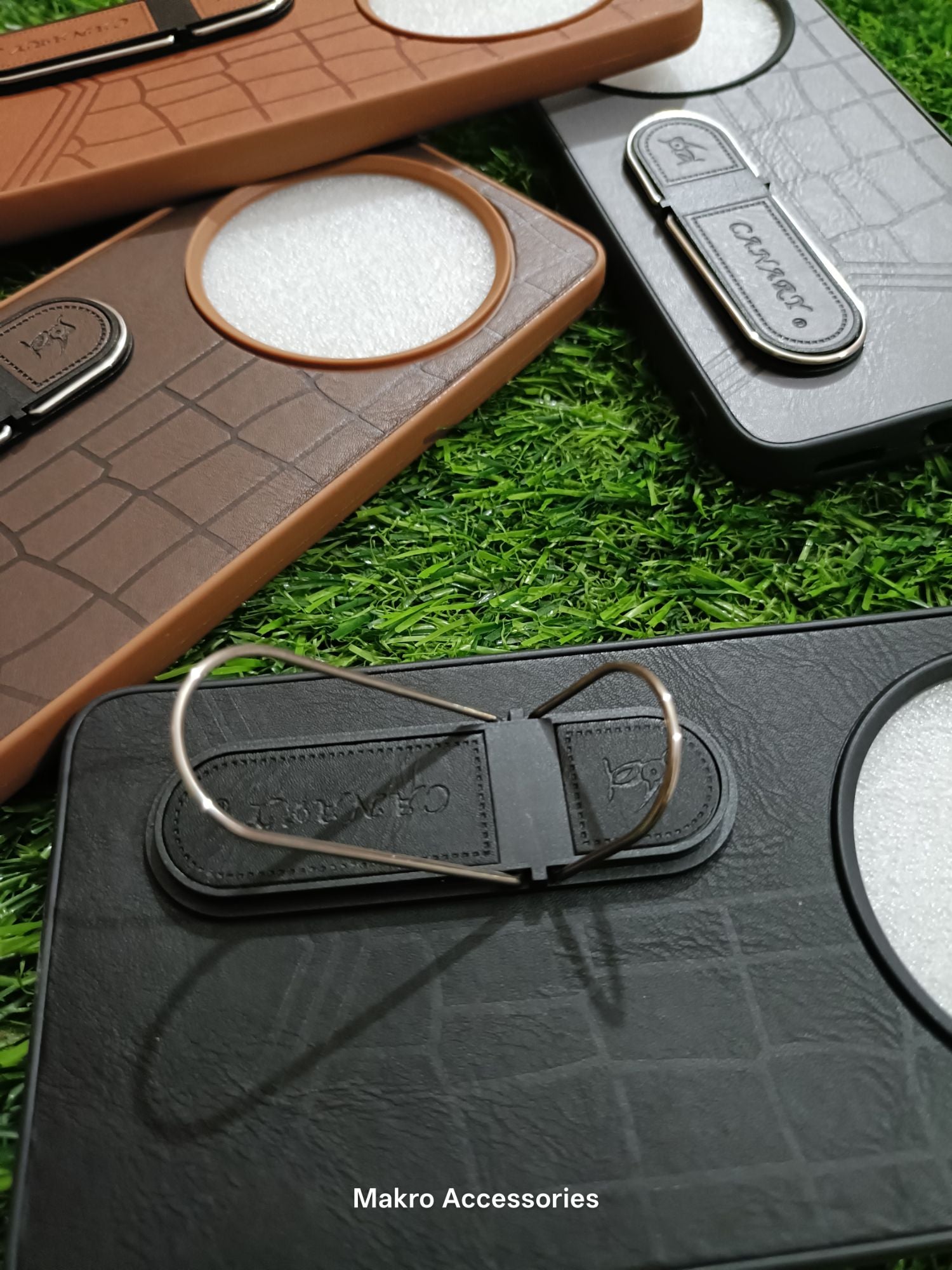 Oppo Reno 12F Soft Silicone Leather Design Dual Kickstand Back Cover