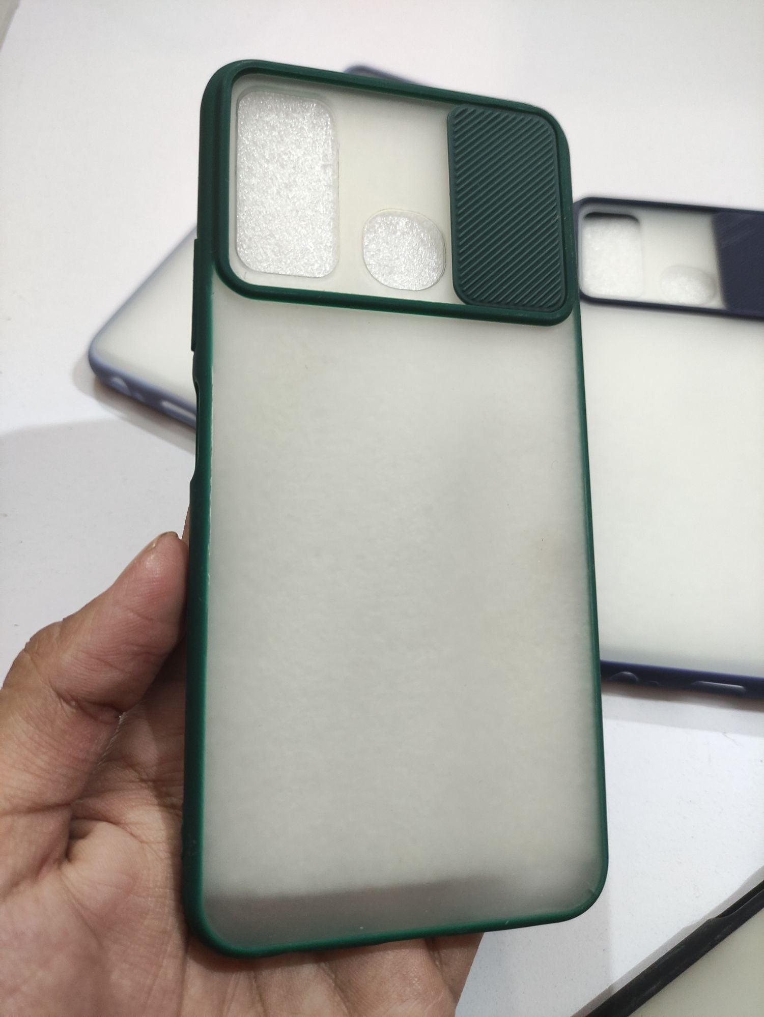 Infinix Note 7Lite Matt Transparent Camera Slider Back Cover