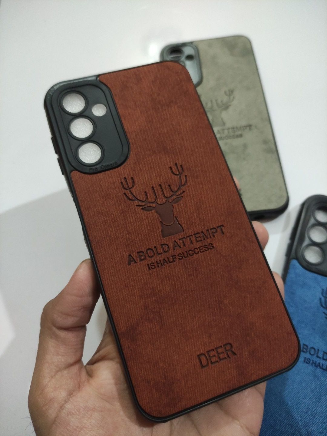 Samsung Galaxy A14 Soft Silicone Deer Fabric Back Cover