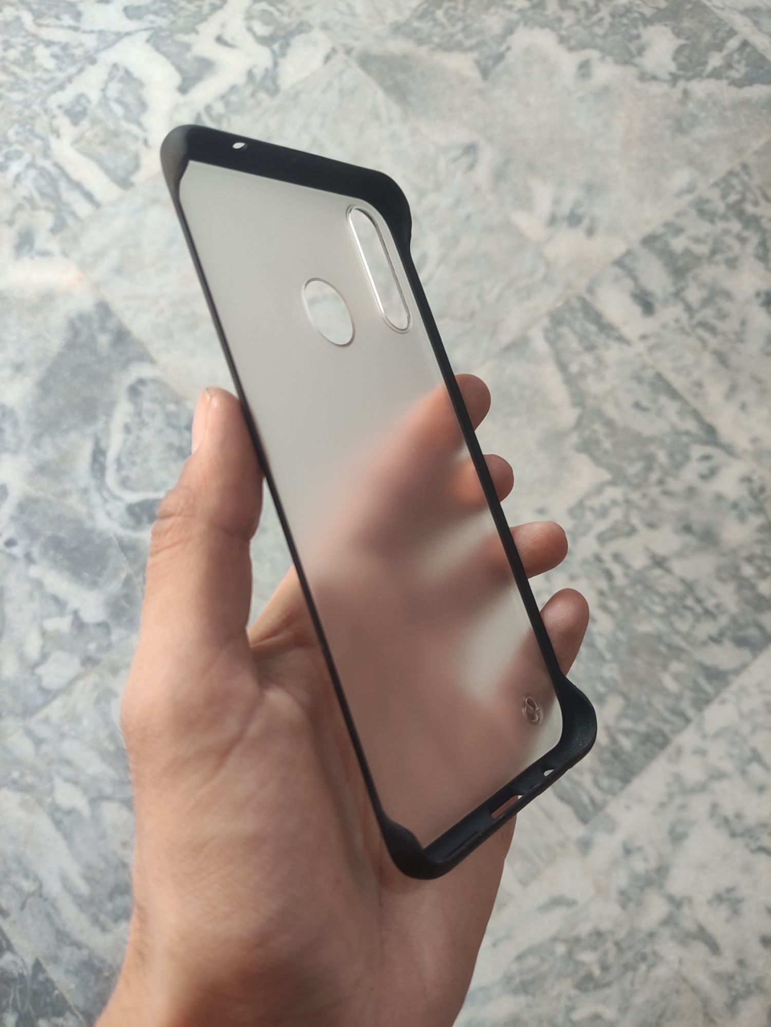 Samsung Galaxy A20/A20S Transparent Matt Frameless Back Cover