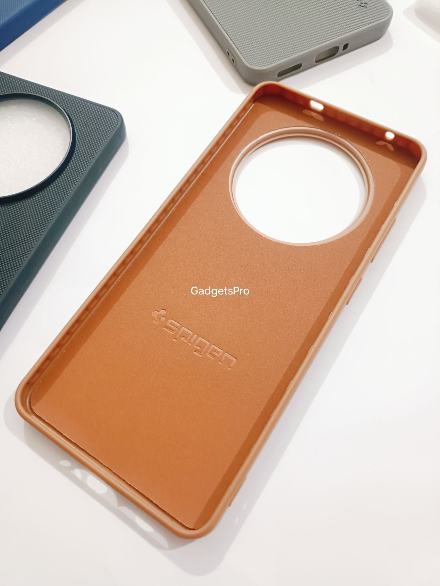 Oppo Reno 12F Premium Quality PU Spigen Leather Tecture Back cover