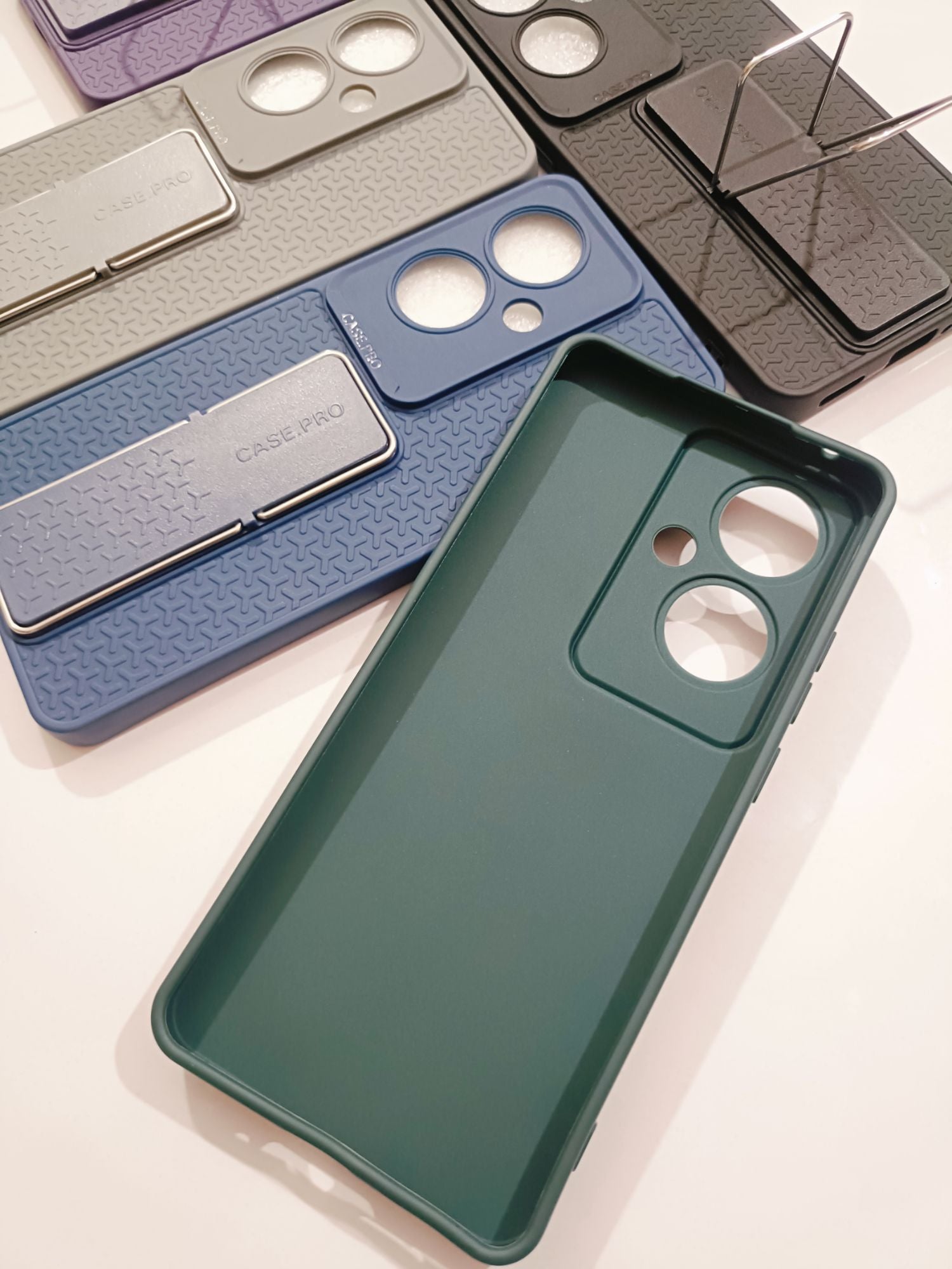 Oppo Reno 11F 5G Soft Silicone Case Pro Kickstand Back Cover