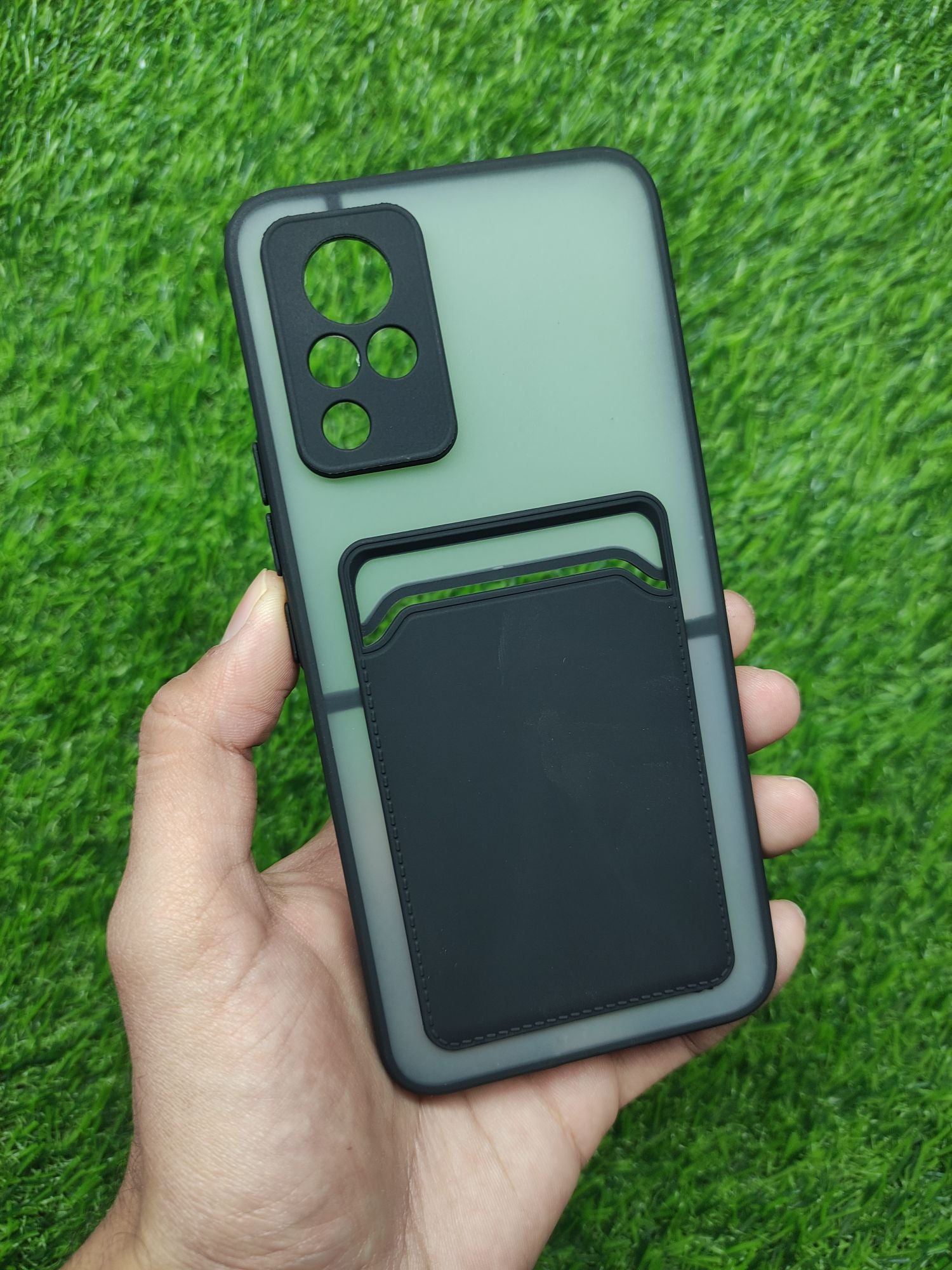 Vivo_V21 5G Matt Camera Protection Card Holder back cover