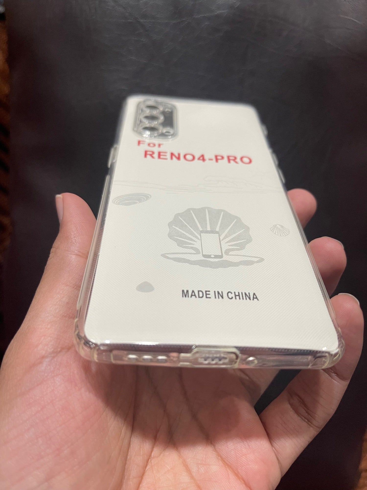 Oppo Reno 4 Pro Cover HD Transparent Dust Plug Back Case