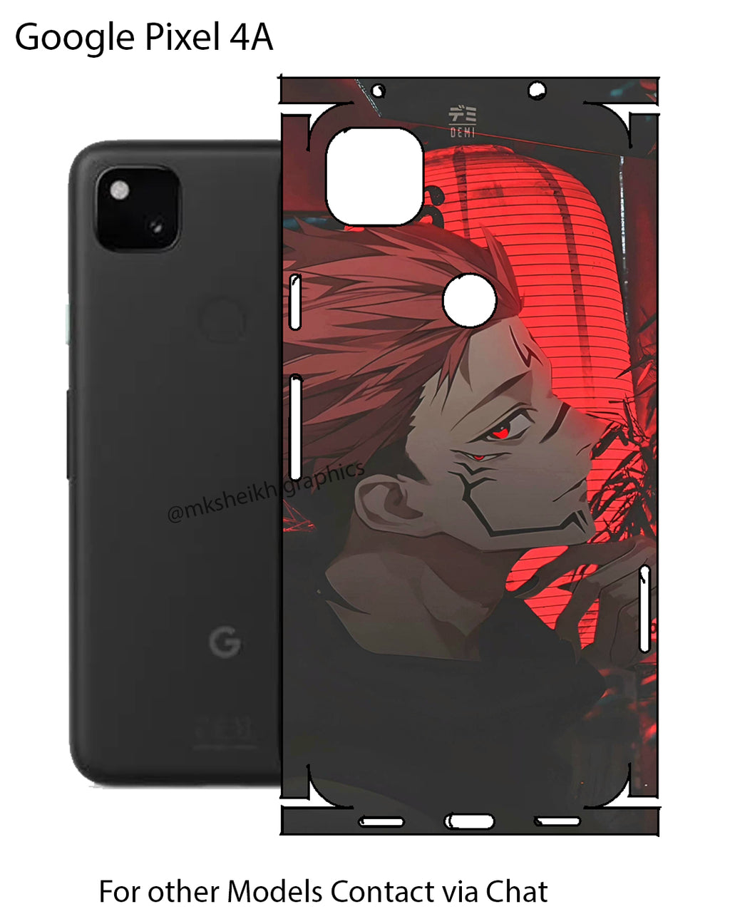 Google Pixel 4A Print Back Full Body Skin Wrap