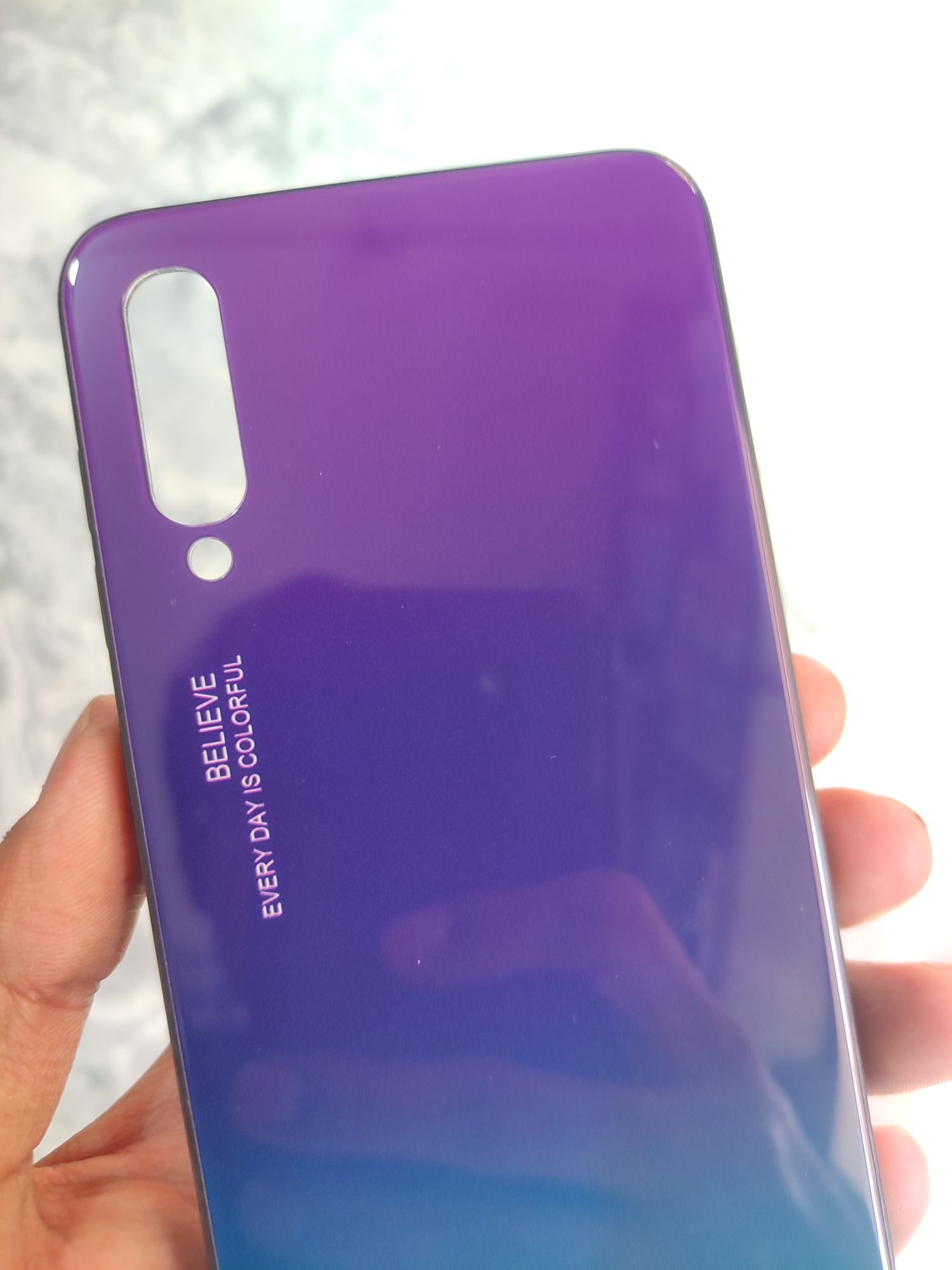 Samsung Galaxy A50 Real Tempered Glass Gradient Colour back cover