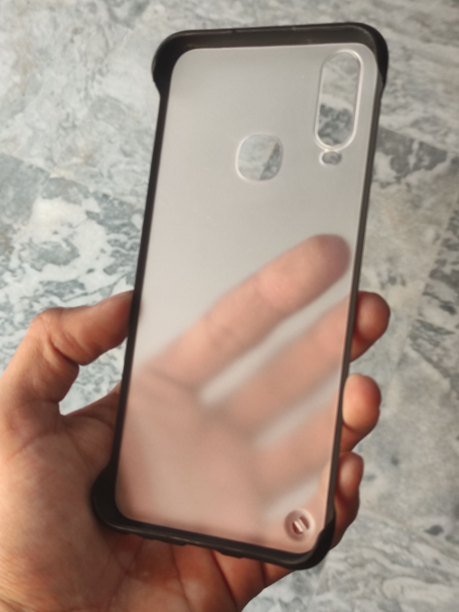 Vivo_Y17 Transparent Matt Frameless Back Cover