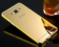 Samsung Galaxy A5 Duos Aluminium Frame Gold Plated Mirror Back Cover