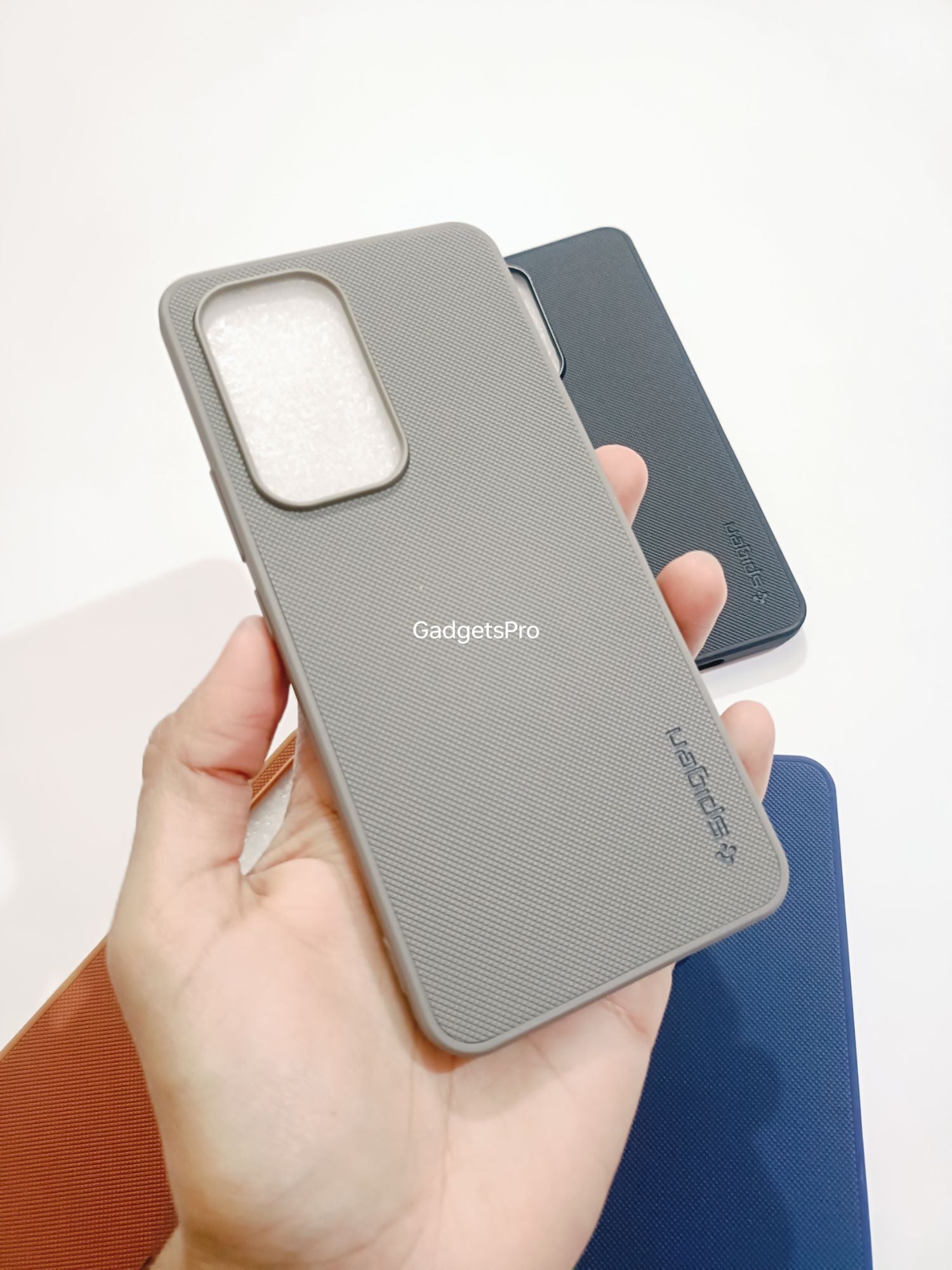Vivo Y100 Premium Quality PU Spigen Leather Tecture Back cover