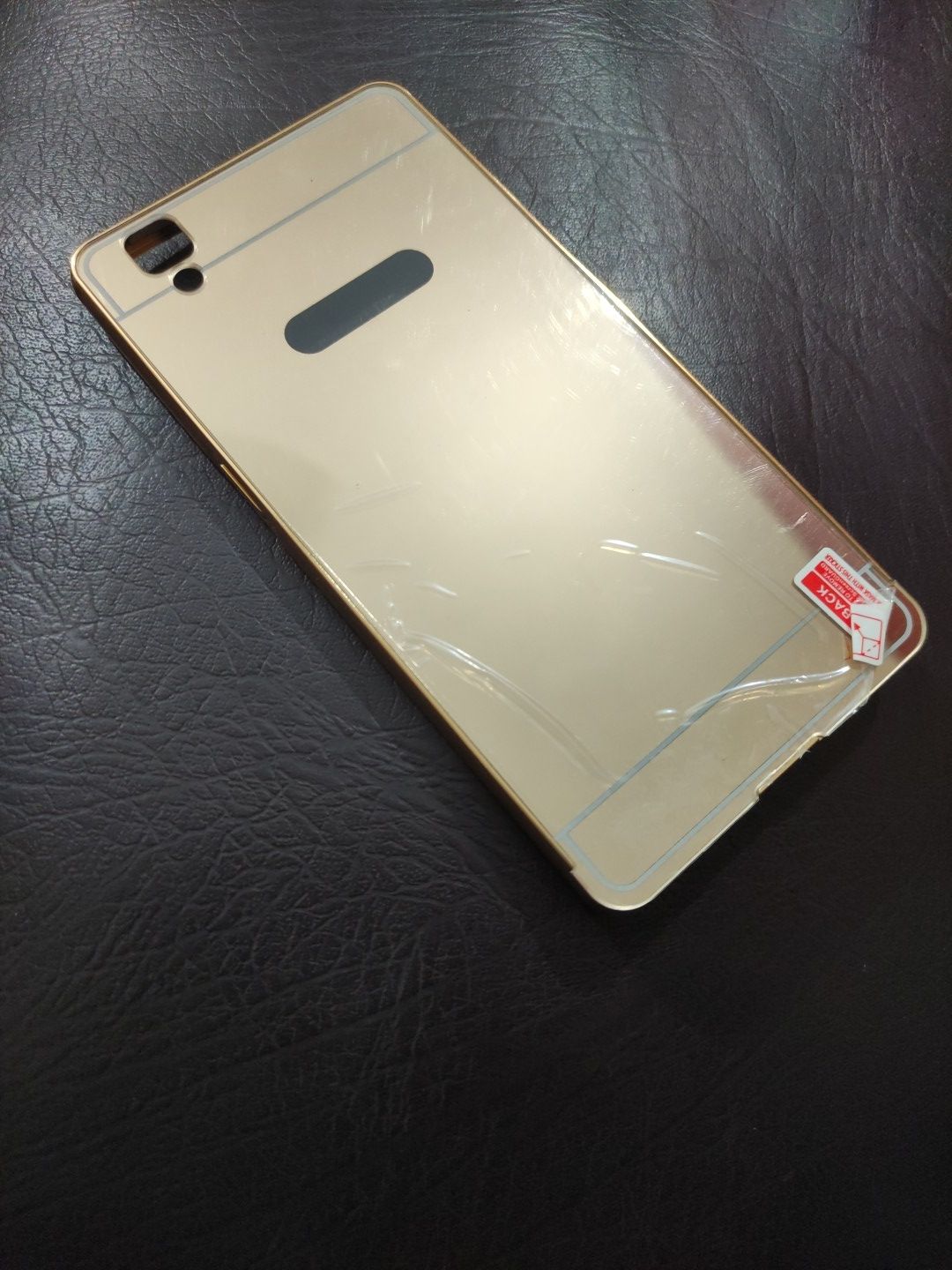 Oppo R7 S Aluminium Frame Gold Plated Mirror Back Cover