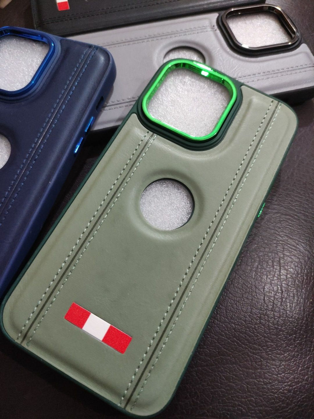 iPhone 14 Pro Max Luxury PU Leather Back Cover