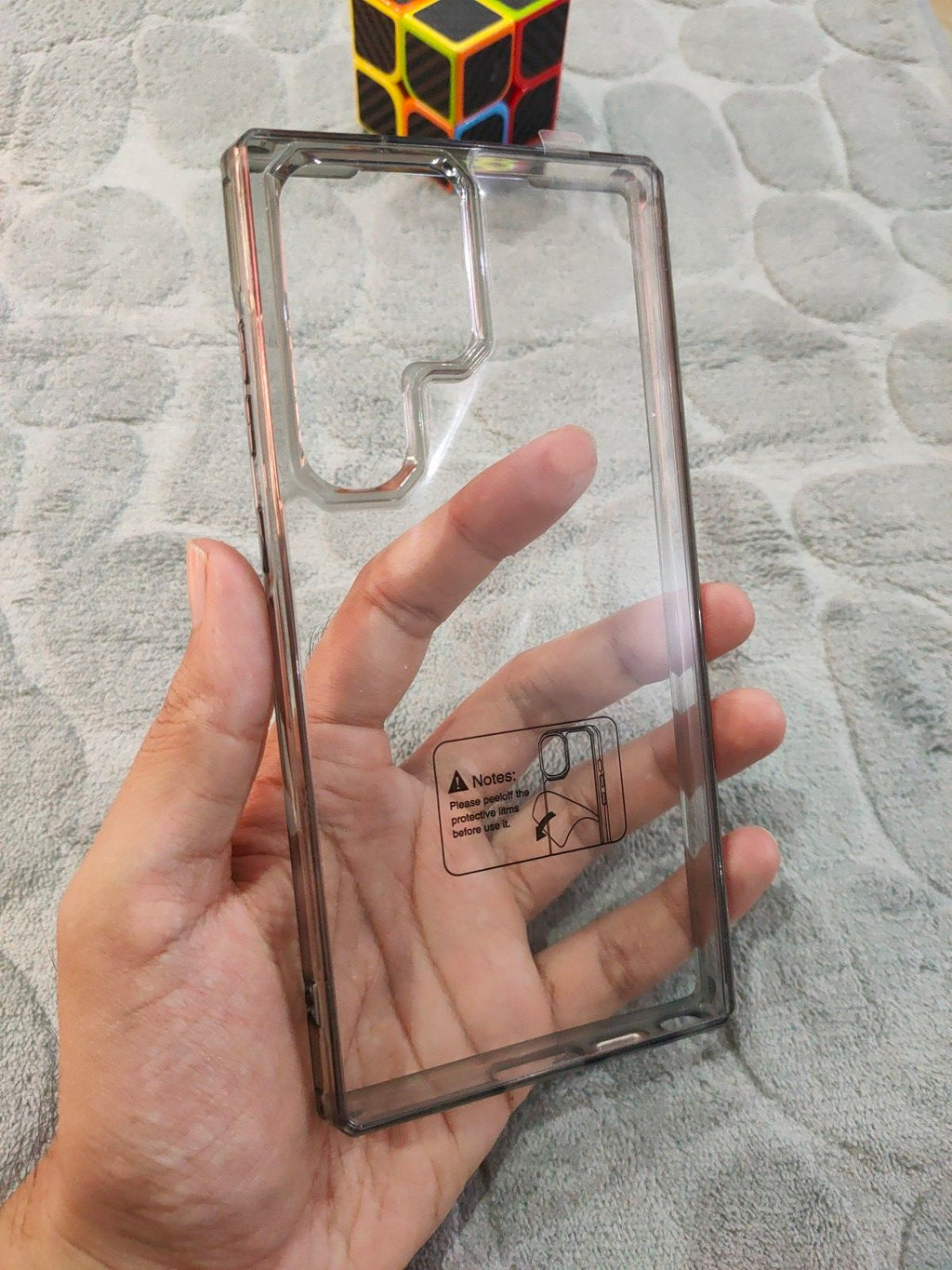 Samsung S23 Ultra Tech21 Evo Clear Dust Proof Net Shockproof Bumper Back Case