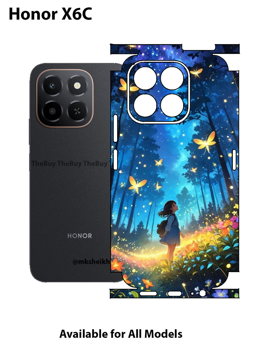 Honor X7C Full Body Skin Wrap