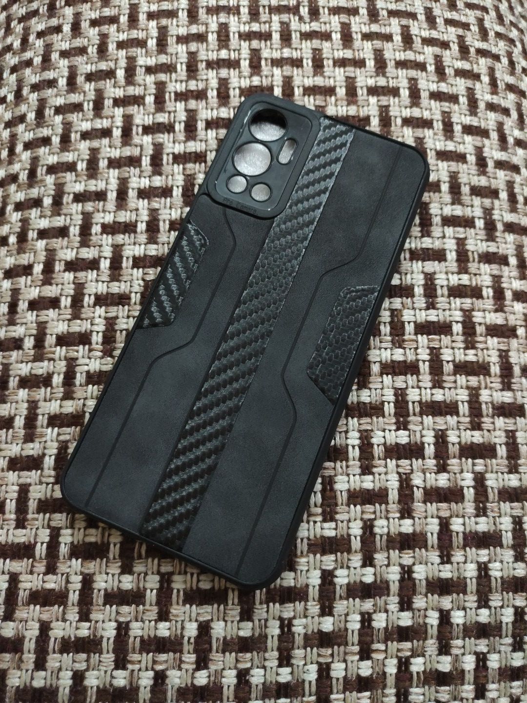 Infinix Hot 12 Soft Silicone Fabrics Stripe Design Back Cover