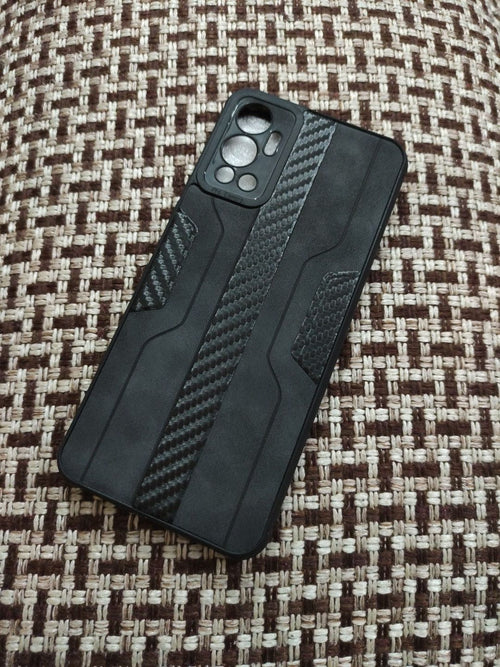 Infinix Hot 12 Soft Silicone Fabrics Stripe Design Back Cover