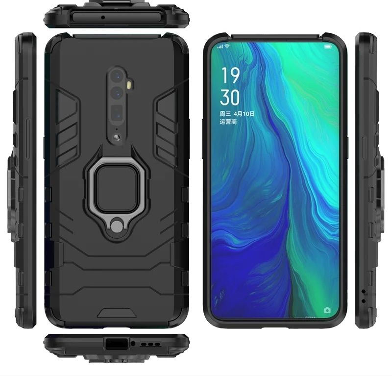 Oppo Reno 10x Zoom Shockproof Dual Layer Metal Ring Back Cover