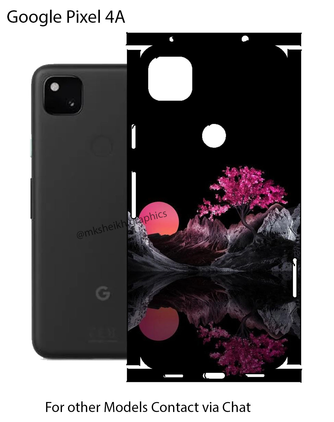 Google Pixel 4A Print Back Full Body Skin Wrap