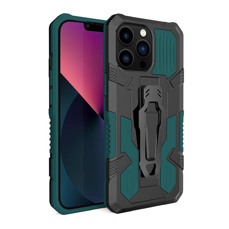 iPhone 12 Pro Max 6.7 Shockproof Hybrid Magnetic Ring Holder Belt Hook Back Cover