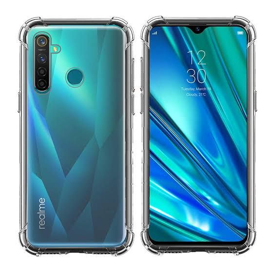 Real_me 5 Soft TPU Clear Transparent Corner Protection Back Cover
