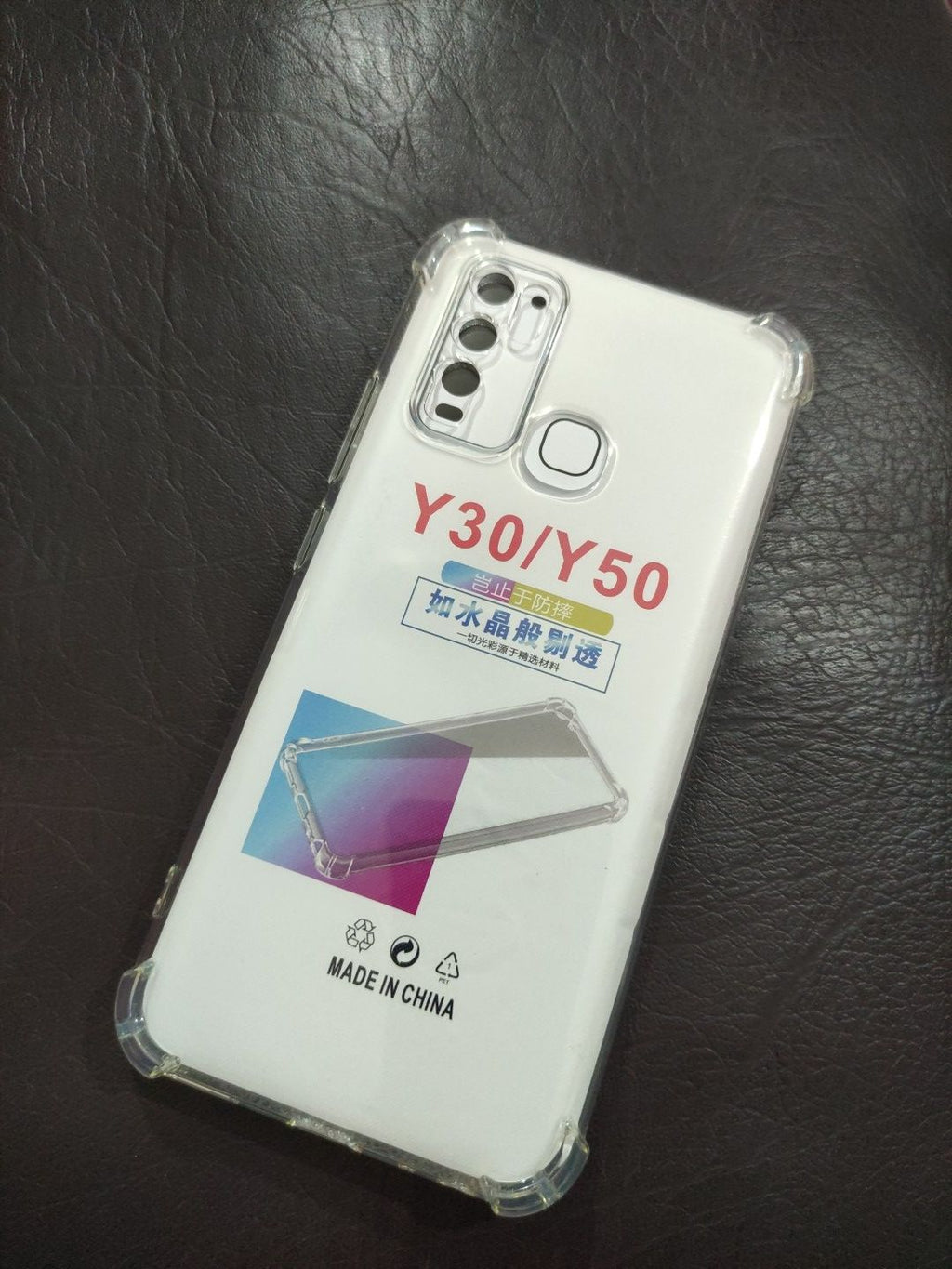 Vivo Y30/Y50 Soft TPU Clear Transparent Corner Protection Back Cover