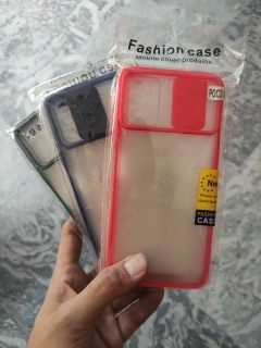 Poco M3 Matt Translucent Camera Slider Back cover