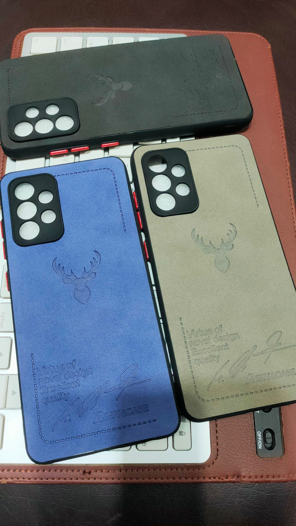 Samsung A52 Premium Quality PU Leather Camera Protection Back Cover