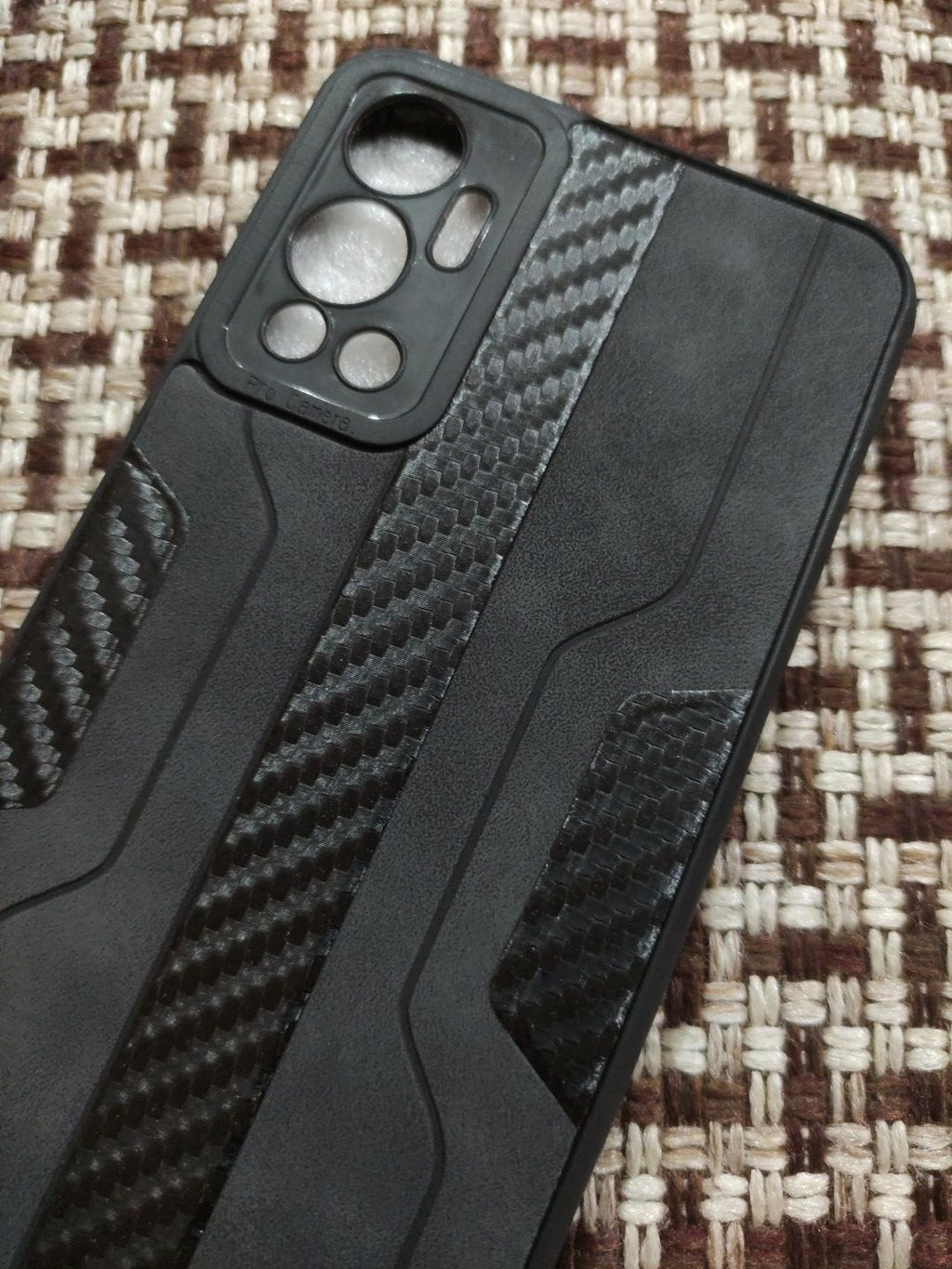 Infinix Hot 12 Soft Silicone Fabrics Stripe Design Back Cover